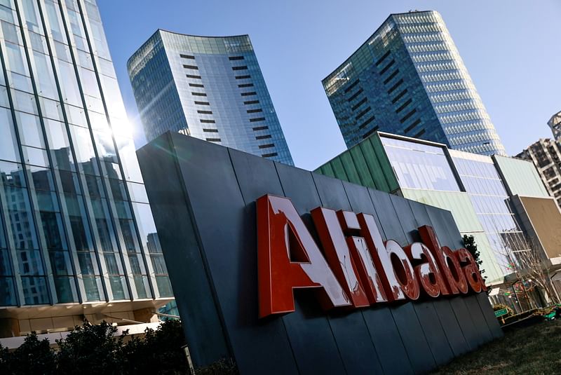 The logo of Alibaba Group is seen at its office in Beijing, China 5 January 2021.