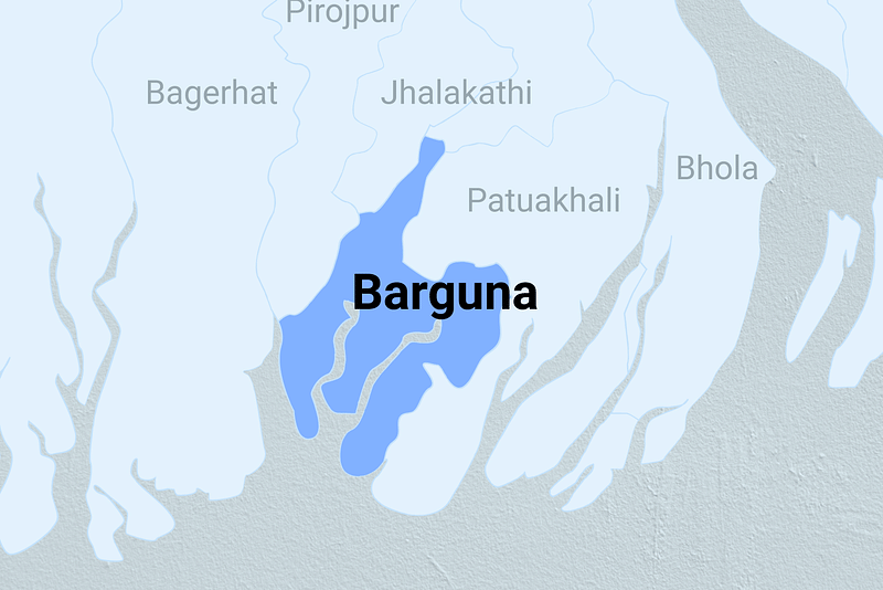 Map of Barguna district