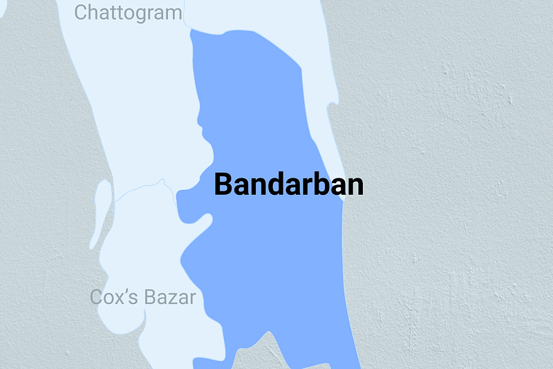 Map of Bandarban district