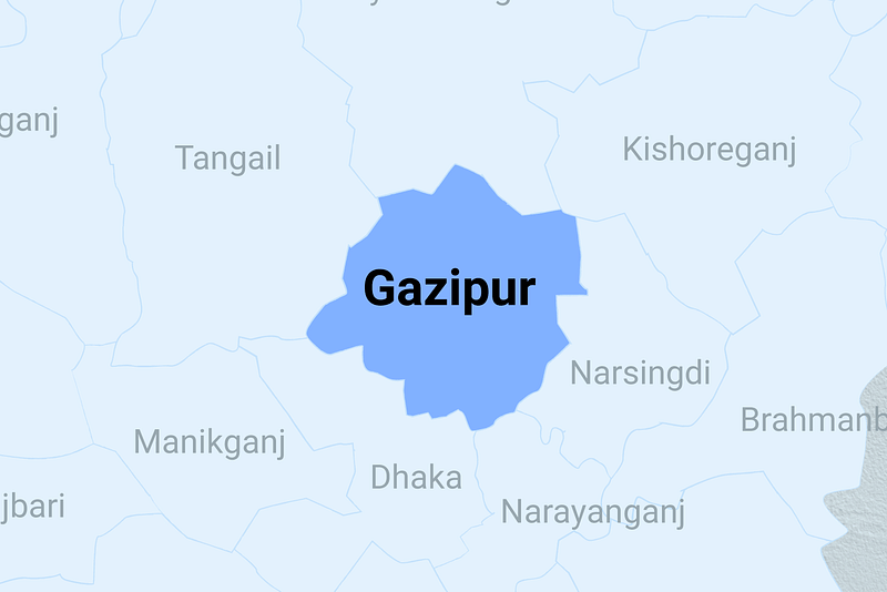 Map of Gazipur district