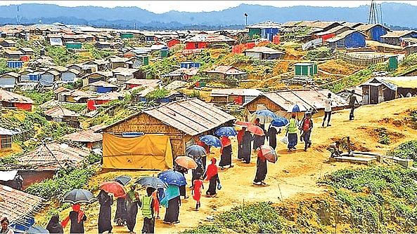 A Rohingya camp at Cox's Bazar