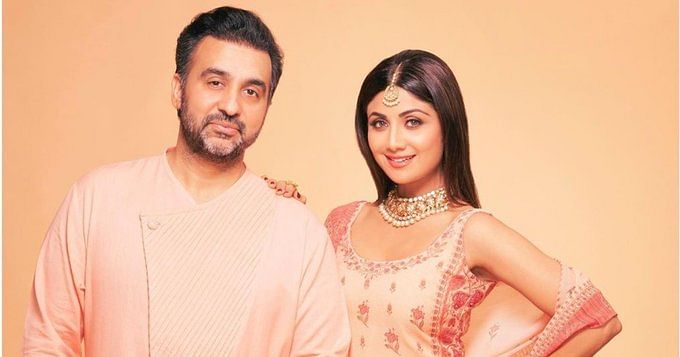 Raj Kundra spotted with Shilpa Shetty first time after bail