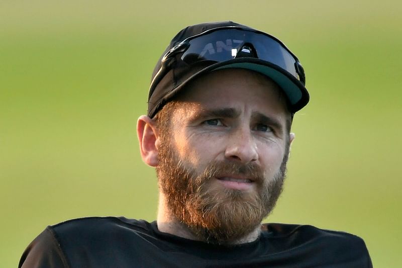 New Zealand's captain Kane Williamson attends a warm up session before the start of the ICC men’s Twenty20 World Cup semi-final match between England and New Zealand at the Sheikh Zayed Cricket Stadium in Abu Dhabi on 10 November, 2021