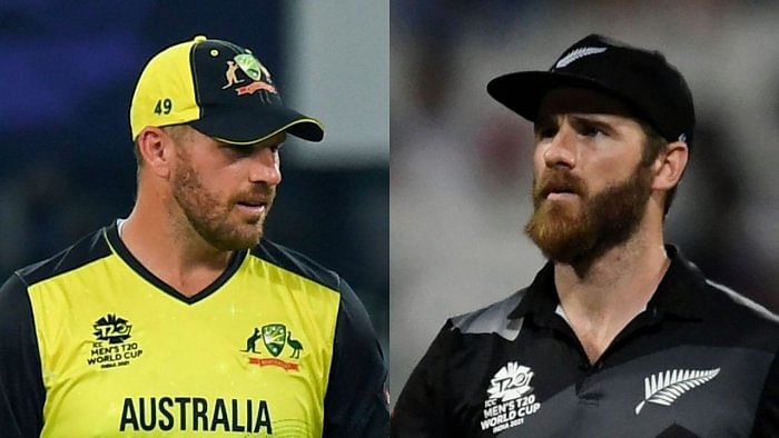 New Zealand's captain Kane Williamson and Australia's captain Aaron Finch