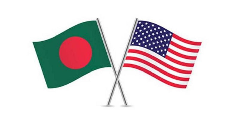 Flags of Bangladesh and US