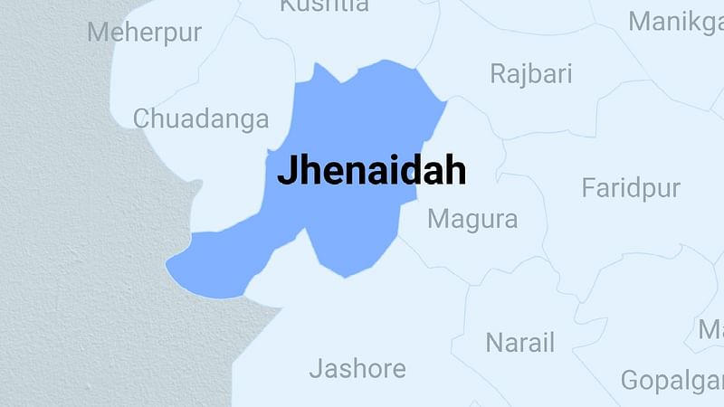 Map of Jhenaidah district