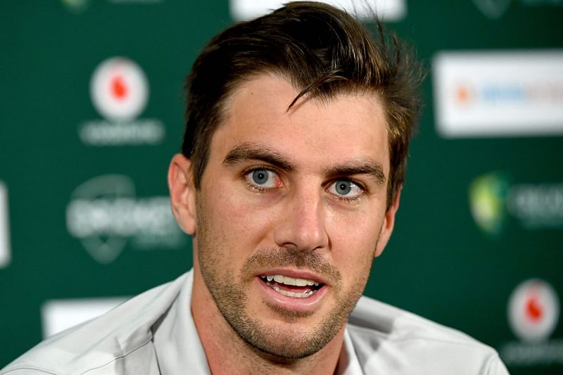 Australian cricket team captain Pat Cummins speaks a press conference in Adelaide on 15 December, 2021, ahead of the second Ashes Test against England