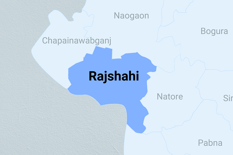 Map of Rajshahi district