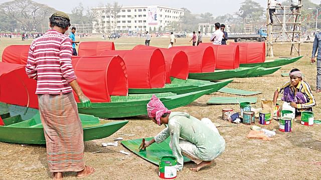 Preparations for Awami League candidate's election campaign