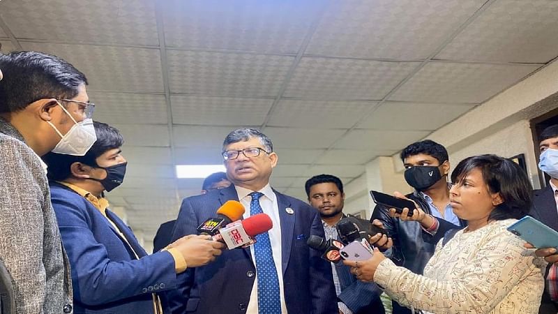 Foreign secretary Masud Bin Momen talks to media