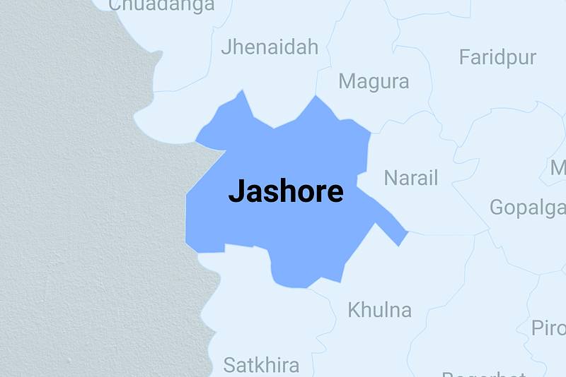 Map of Jashore district