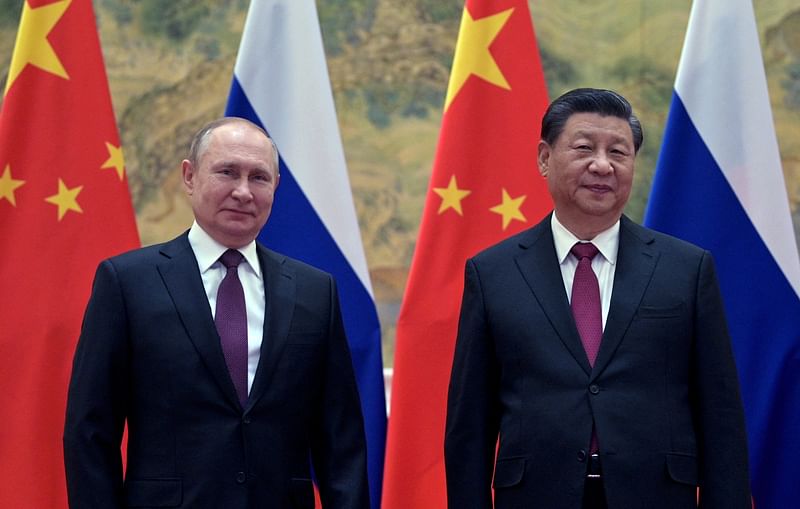 Russian president Vladimir Putin attends a meeting with Chinese president Xi Jinping in Beijing, China 4 February, 2022