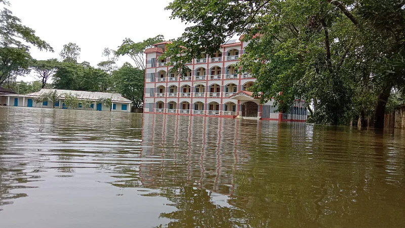 A submerged educational institution in Sunamganj