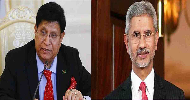 Bangladesh Foreign Minister AK Abdul Momen and his Indian counterpart S Jaishankar