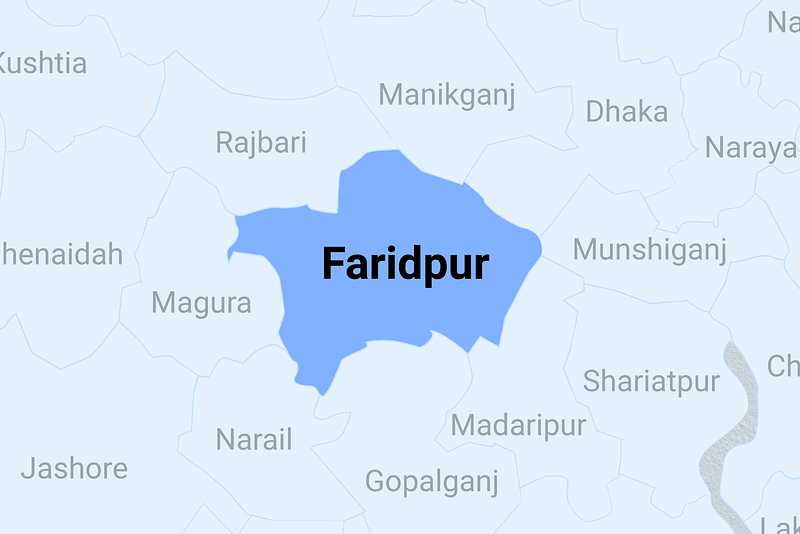 Map of Faridpur district