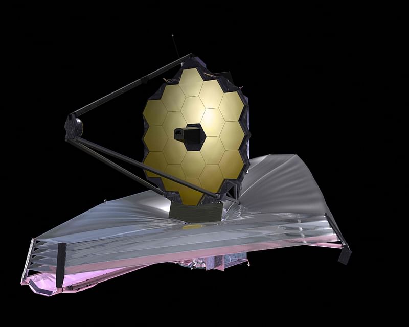 In this file photo taken on 25 November, 2009 this September 2009 handout image provided by NASA shows an artist's rendition of the James Webb Space Telescope.