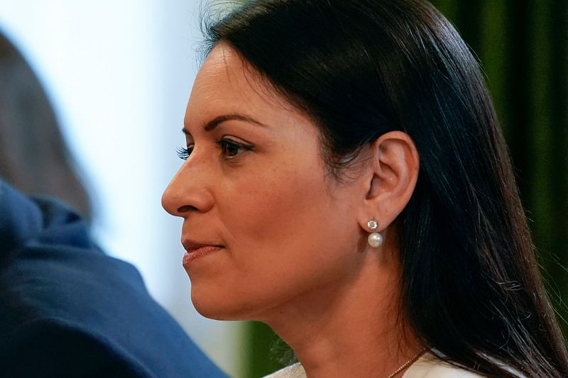 Britain's Home Secretary Priti Patel listens during a cabinet meeting at 10 Downing Street in London on 14 June, 2022