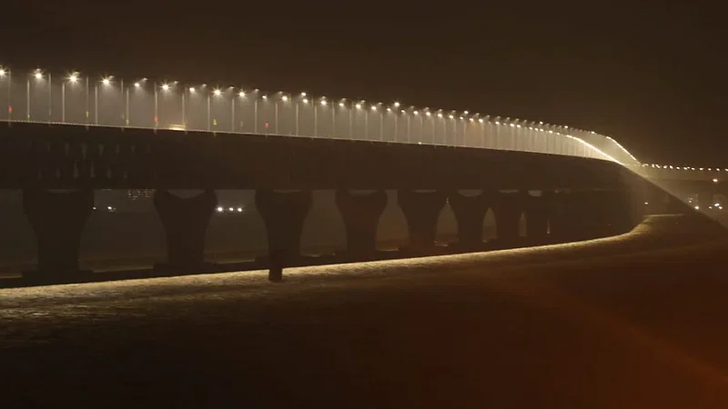 All lamps of Padma Bridge have been lighted on Tuesday evening.