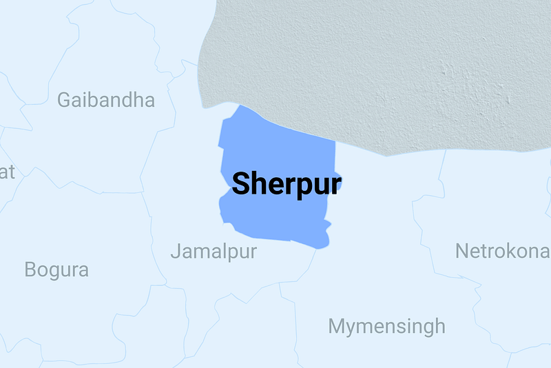 Map of Sherpur district