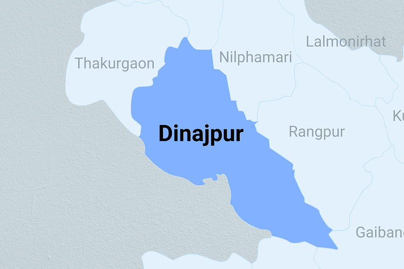 Map of Dinajpur district