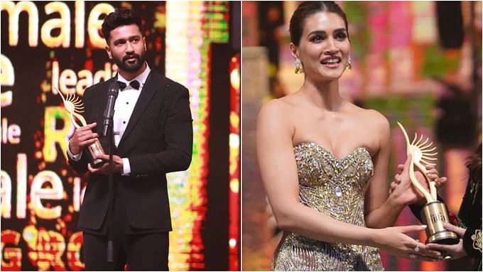 Vicky Kaushal and Kriti Sanon at IIFA  Awards 2022