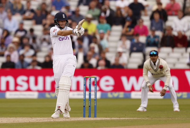 England's Joe Root in action during the fifth Test against India at Edgbaston, Birmingham, Britain on 5 July 2022