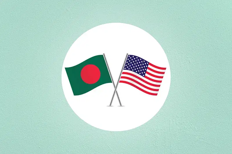 Flags of Bangladesh and the US