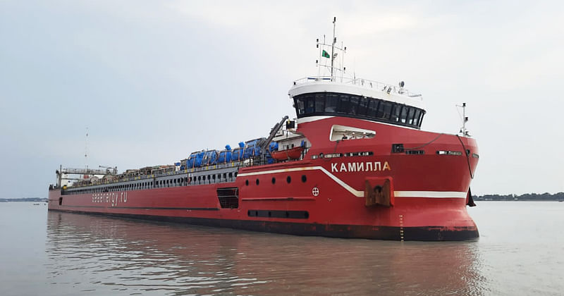 A Russian vessel at the Mongla port