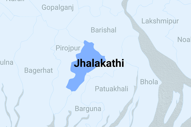 Map of Jhalakathi district