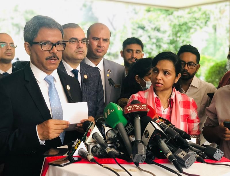 State minister for foreign affairs Shahriar Alam briefs  media after a meeting between Bangladesh foreign minister AK Abdul Momen and his Chinese counterpart Wang Yi at a city hotel on Sunday morning.