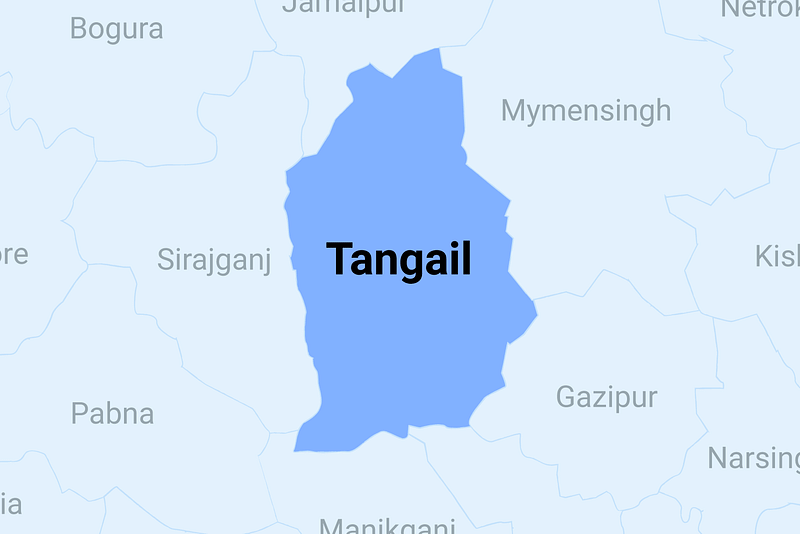 Map of Tangail district