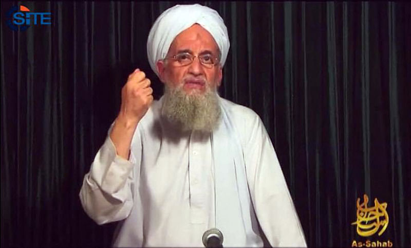 A still image from a video released by Al-Qaeda’s media arm as-Sahab and obtained on 11 September, 2012 courtesy of the Site Intelligence Group shows al-Qaeda leader Ayman al-Zawahiri in a video