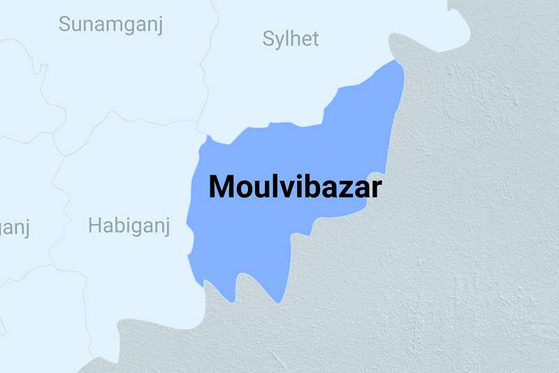 Map of Moulvibzar district