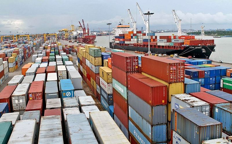 Cargo vessels docked at Chattogram sea port.