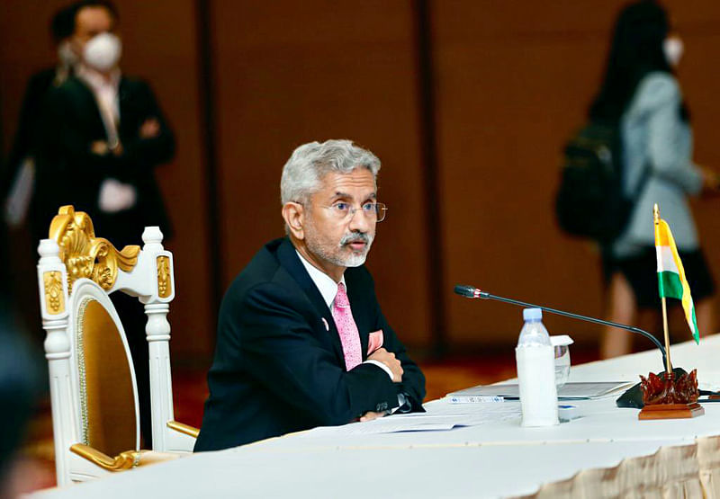 India's external affairs minister S Jaishankar attends the ASEAN-India Ministerial meeting, in Phnom Penh on 4 August 2022