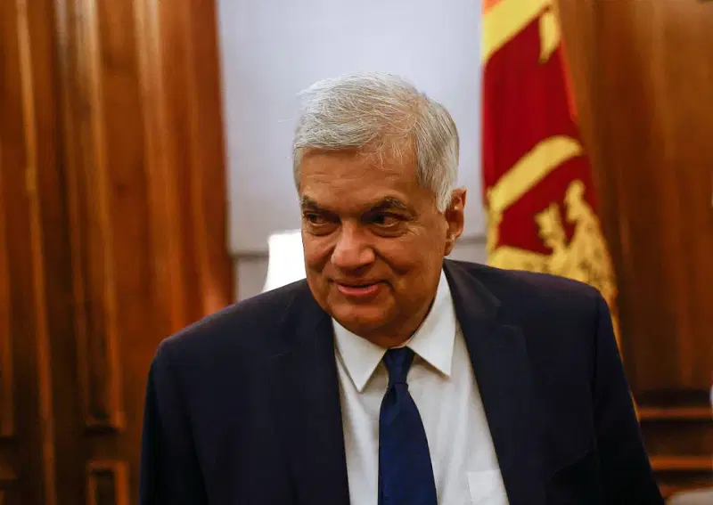 Sri Lanka's President Ranil Wickremesinghe looks on during an interview with Reuters at Presidential Secretariat, amid the country's economic crisis, in Colombo, Sri Lanka on 18 August, 2022.