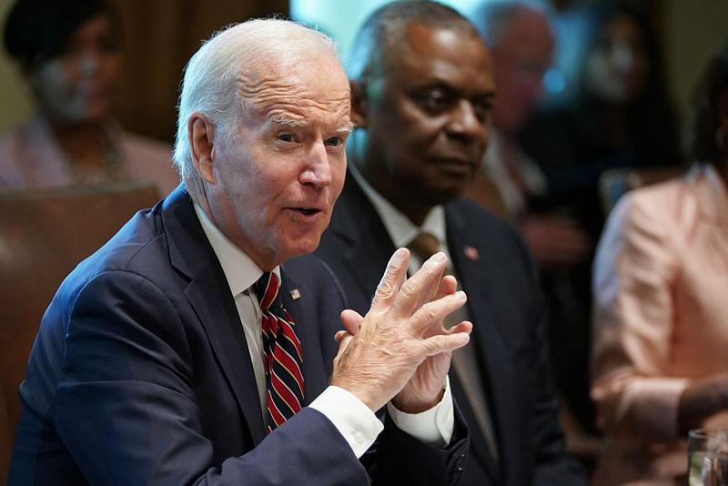 US president Joe Biden speaks during a cabinet meeting in the Cabinet Room of the White House in Washington, DC, on 6 September, 2022