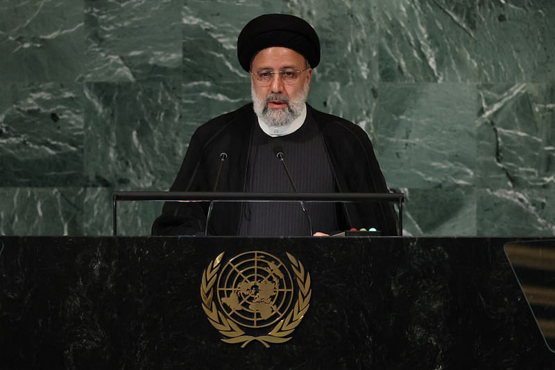 Iran's President Ebrahim Raisi addresses the 77th Session of the United Nations General Assembly at UN Headquarters in New York City, US, 21 September, 2022