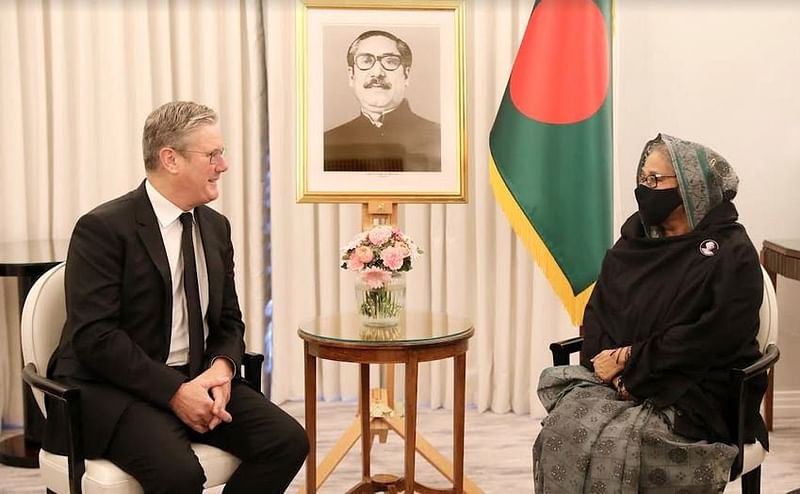 Leader of the opposition and head of the Labour Party Sir Keir Starmer met prime minister Sheikh Hasina on Saturday