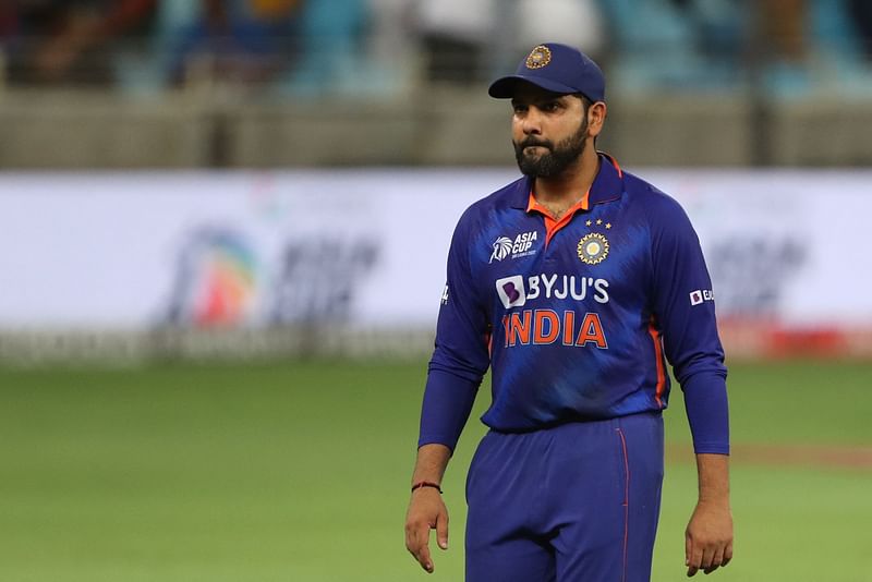 India's captain Rohit Sharma leaves the field at the end of the Asia Cup Twenty20 international cricket Super Four match between India and Sri Lanka at the Dubai International Cricket Stadium in Dubai on 6 September, 2022