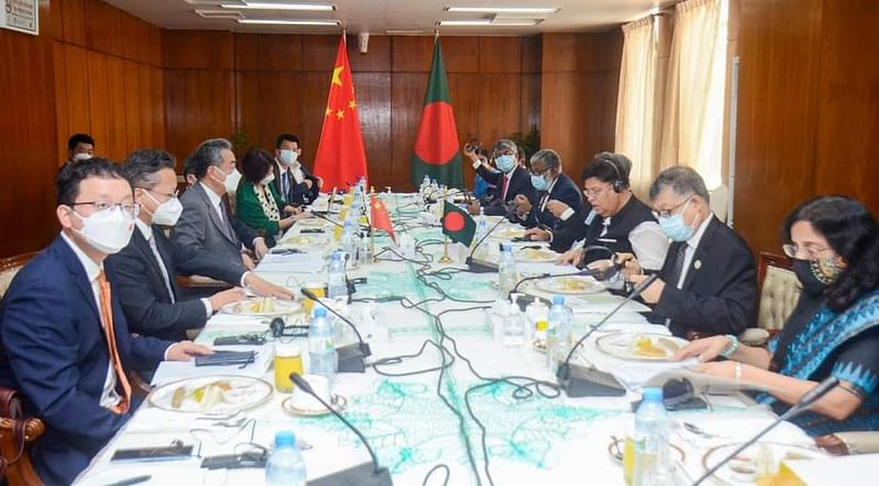 A meeting between foreign minister AK Abdul Momen and his Chinese counterpart Wang Yi was held in Dhaka on 7 August