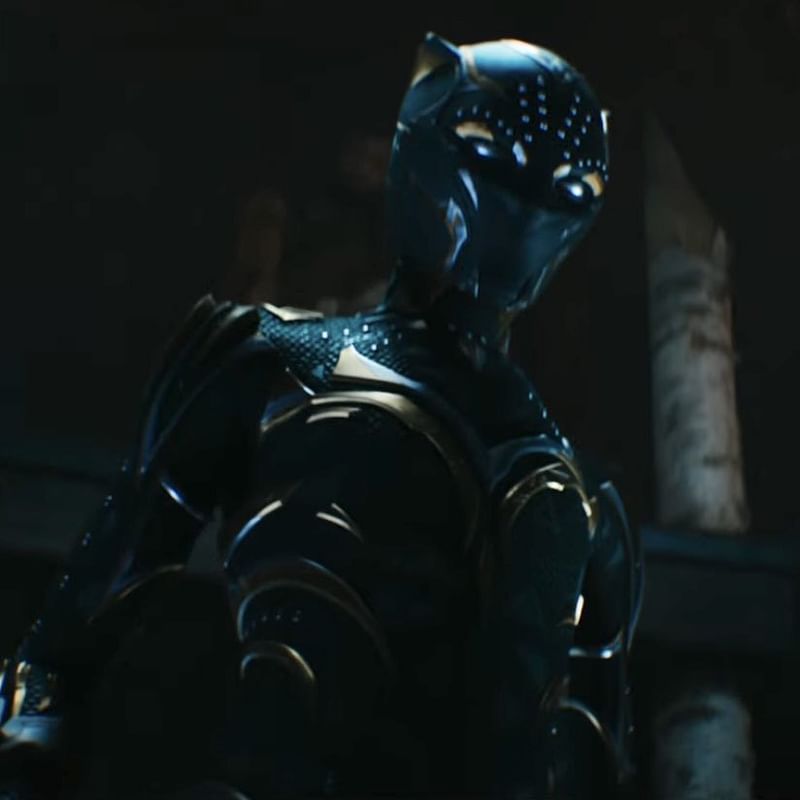 A shot of the new 'Black Panther' in the new trailer of 'Wakanda Forever'