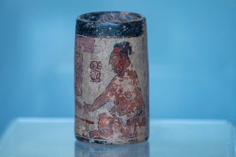 Picture of pieces found at Tayasal archaeological site, in the municipality of Flores, Peten Department, 500 km north of Guatemala City, on 28 October, 2022