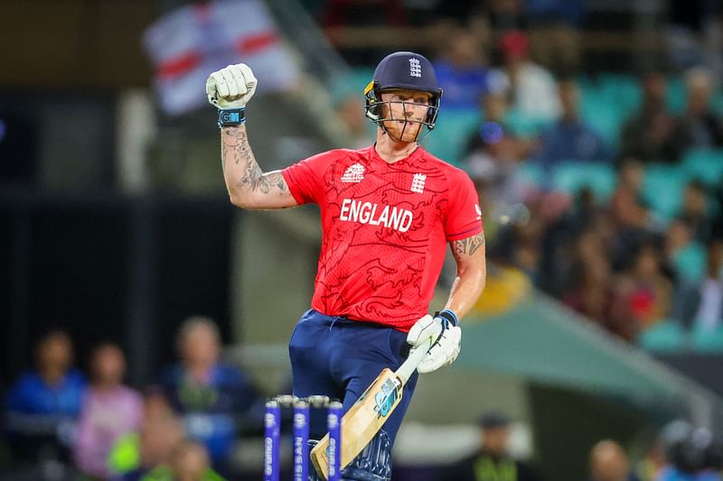 England’s Ben Stokes celebrates after winning the ICC men's Twenty20 World Cup 2022 cricket match between England and Sri Lanka at the Sydney Cricket Ground (SCG) on 5 November, 2022