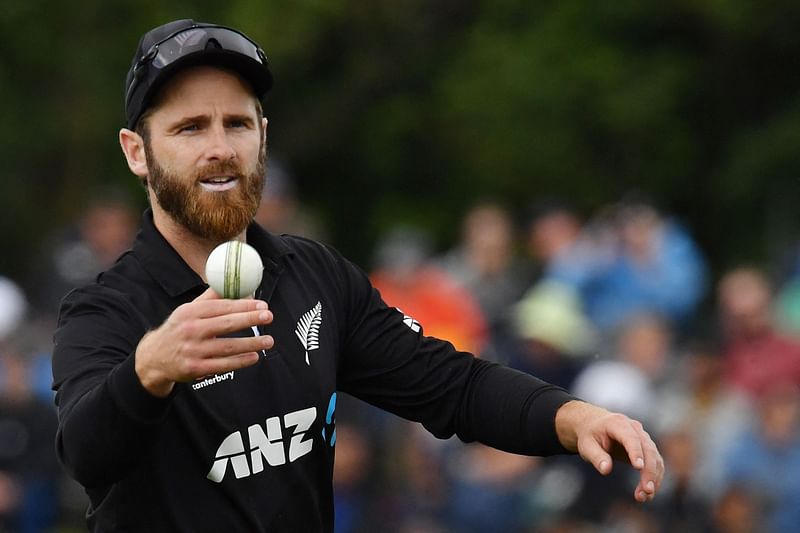 New Zealand's Kane Williamson throws the ball during the third and final one-day international cricket match between New Zealand and India at Hagley Oval in Christchurch on 30 November, 2022