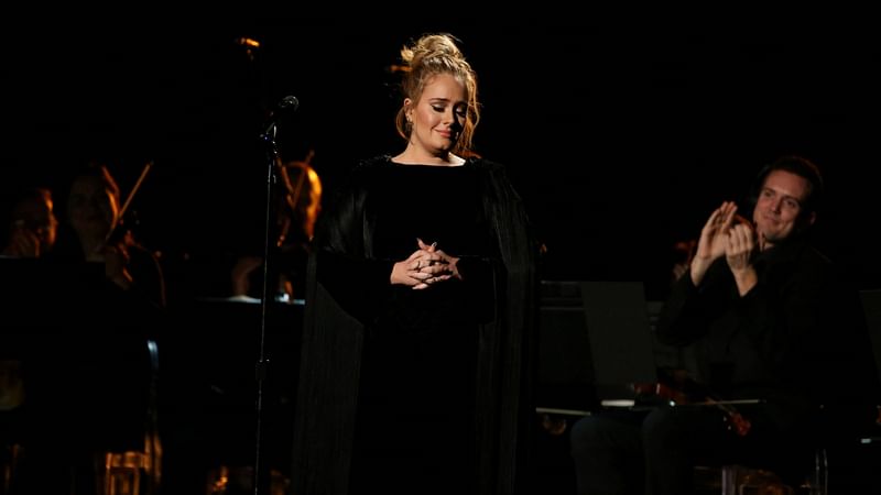 Singer Adele is applauded as he finishes her tribute to the late George Michael at the 59th Annual Grammy Awards in Los Angeles, California, US , on 12 February, 2017