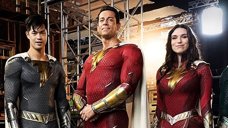 Zachary Levi (c) will play the role of Shazam in next year's DCEU movie 'Shazam! Fury of the Gods'