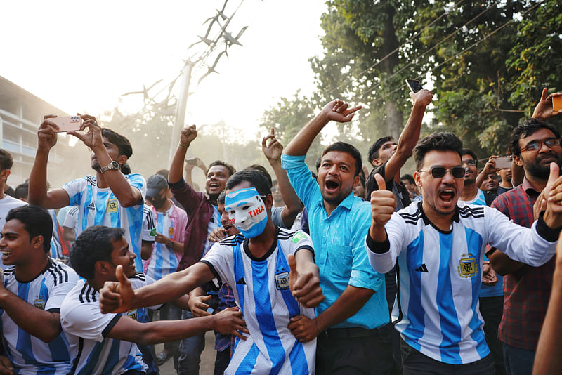 Argentine and Bangladeshi supporters of the Argentina football team have formed a unique bond during the course of the Qatar Word Cup