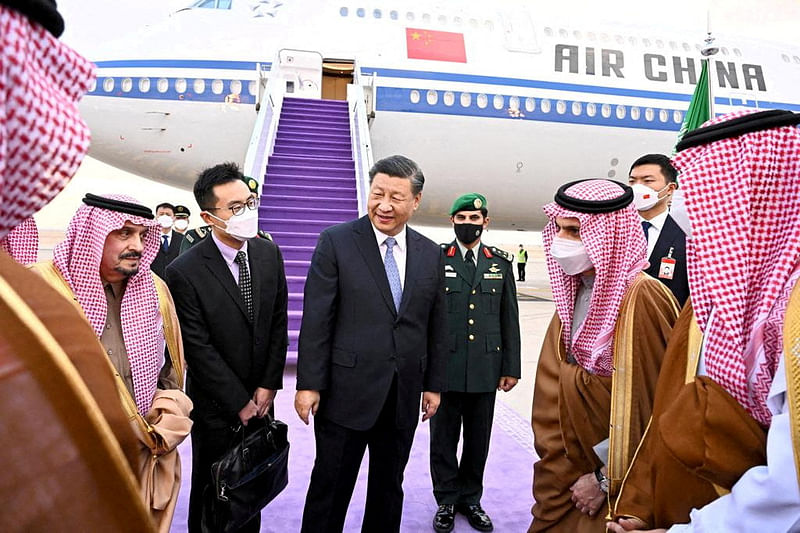 Chinese President Xi Jinping arrives in Riyadh, Saudi Arabia, on 7 December, 2022