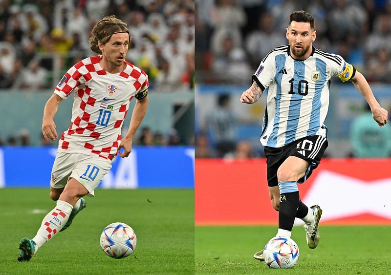 Croatia's Luka Modric and Argentina's Lionel Messi